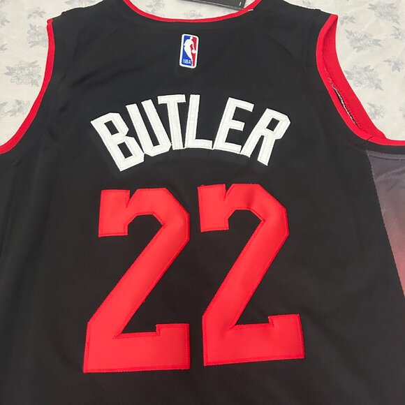 NBA Jimmy Butler Miami Heat Icon Edition Black Swingman Nike #22 Jersey - Picture 6 of 6